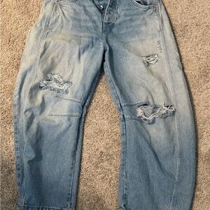 We The Free Light Blue Distressed Women Jeans